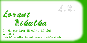 lorant mikulka business card